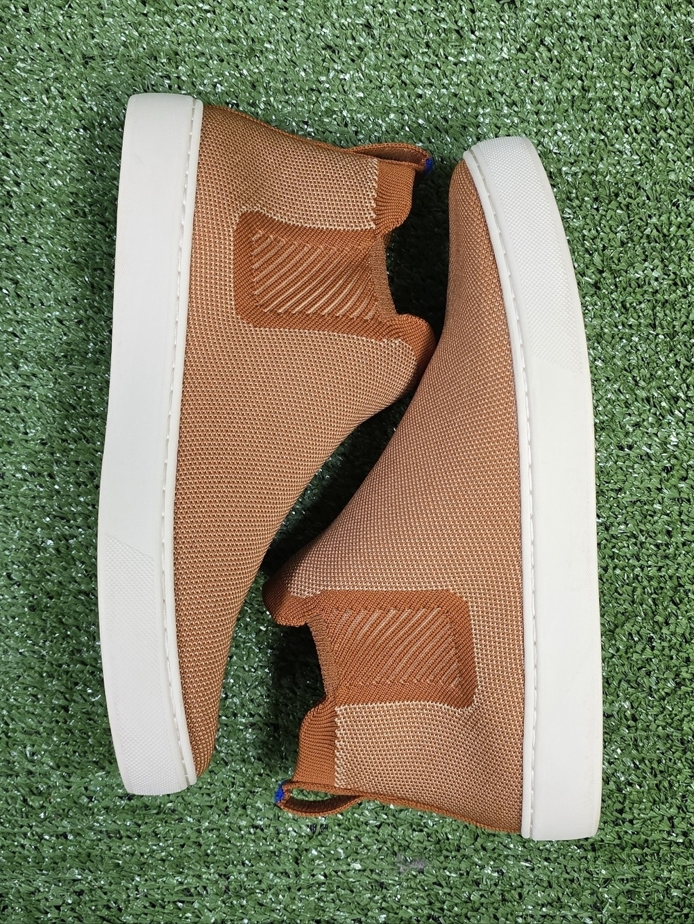 Rothy's The Chelsea Fawn Colorway Stretch Knit Sneaker Boots Size 9 - Picture 11 of 15